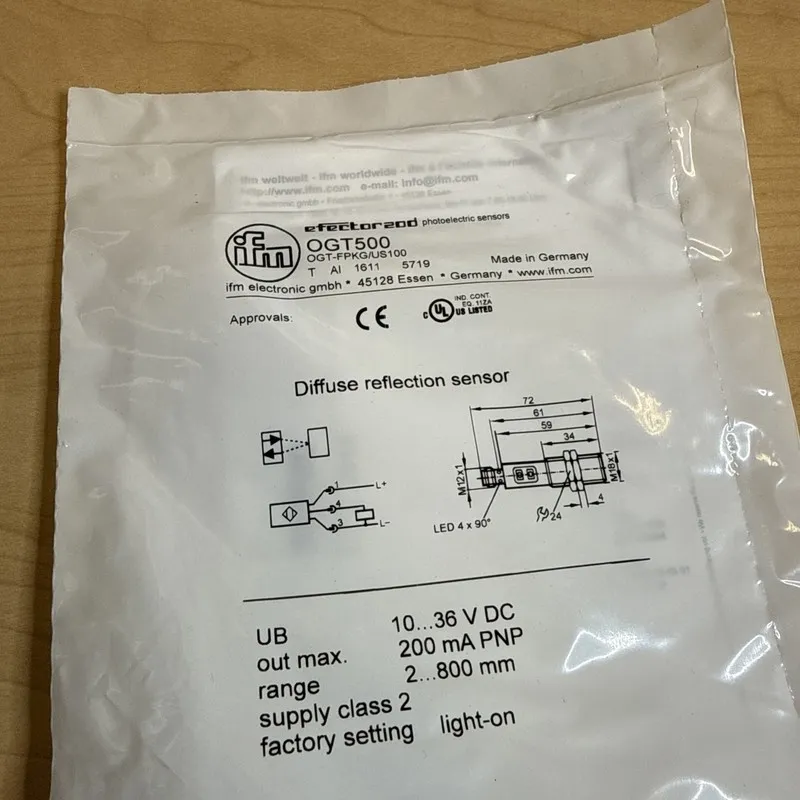 Датчик приближения IFM OGT500 Photoelectric Proximity Diffuse Reflection Sensor  — фото лота 1