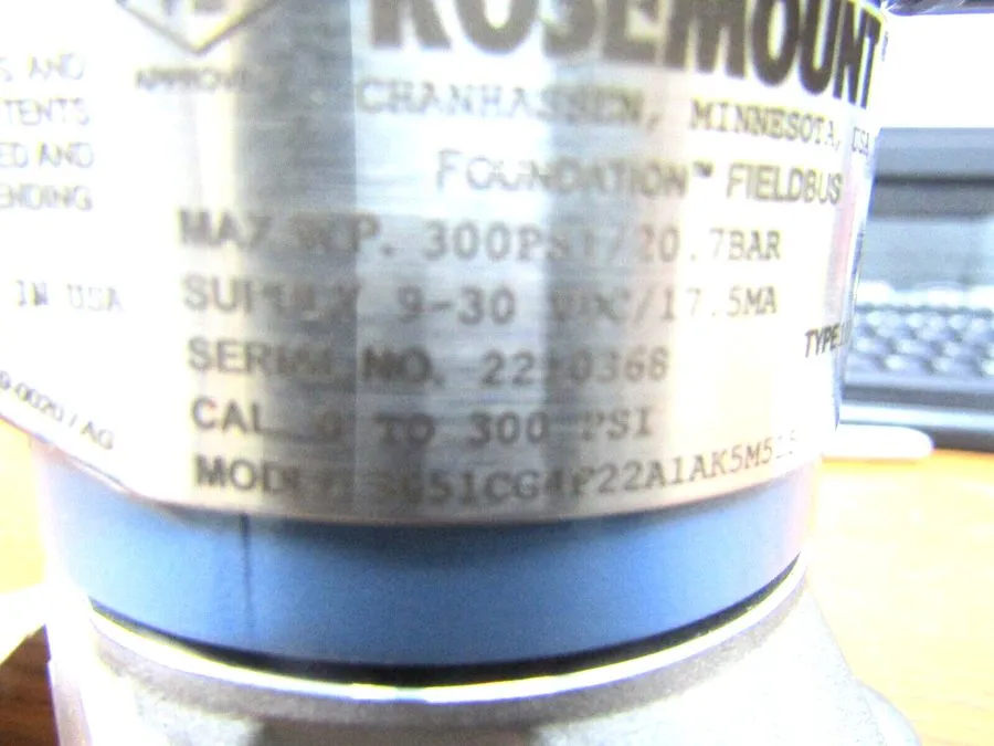 Датчик давления ROSEMOUNT 3051CG4F22A1AK5M5L5 PRESSURE TRANSMITTER CAL 0-300 PSI