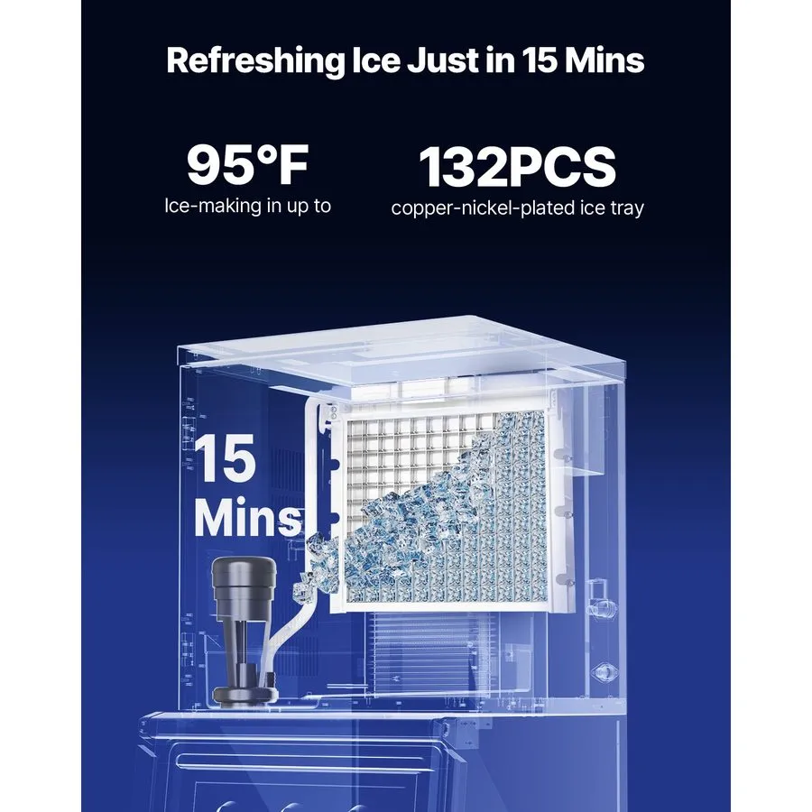 Льдогенератор Uimoso Commercial Ice Maker Machine 300lb/24H Head Only w/Self-Cle