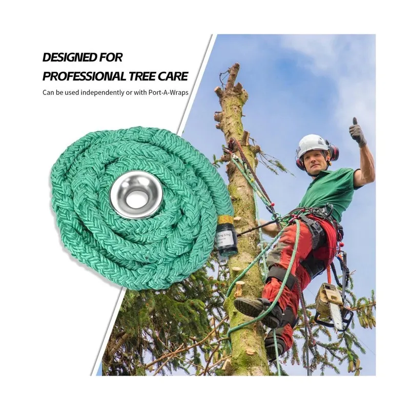 Строп Rigging Ring Sling Rope, Arborist Rope 3/4"×6' w/ 14600 lbs 7-Pocket Adjus — фото лота 2