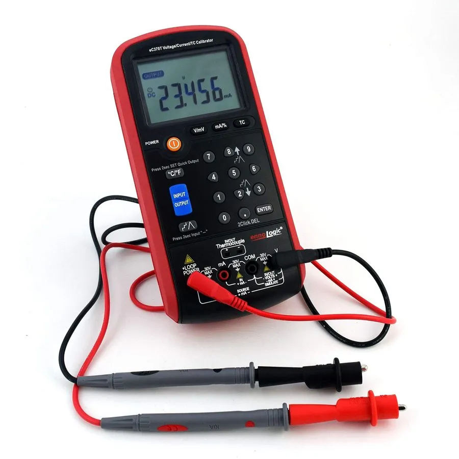Калибратор eC370T Volt mA Thermocouple Loop Process Calibrator by 8" x 3.9" x 1. — фото лота 1