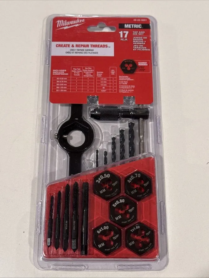 Режущий инструмент Milwaukee 49-22-5601 Metric Tap and Die Set