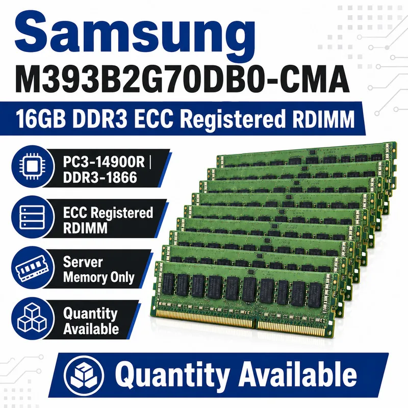 Модуль памяти Samsung 16GB 2RX4 PC3-14900R DDR3-1866 Server RAM M393B2G70DB0-CMA