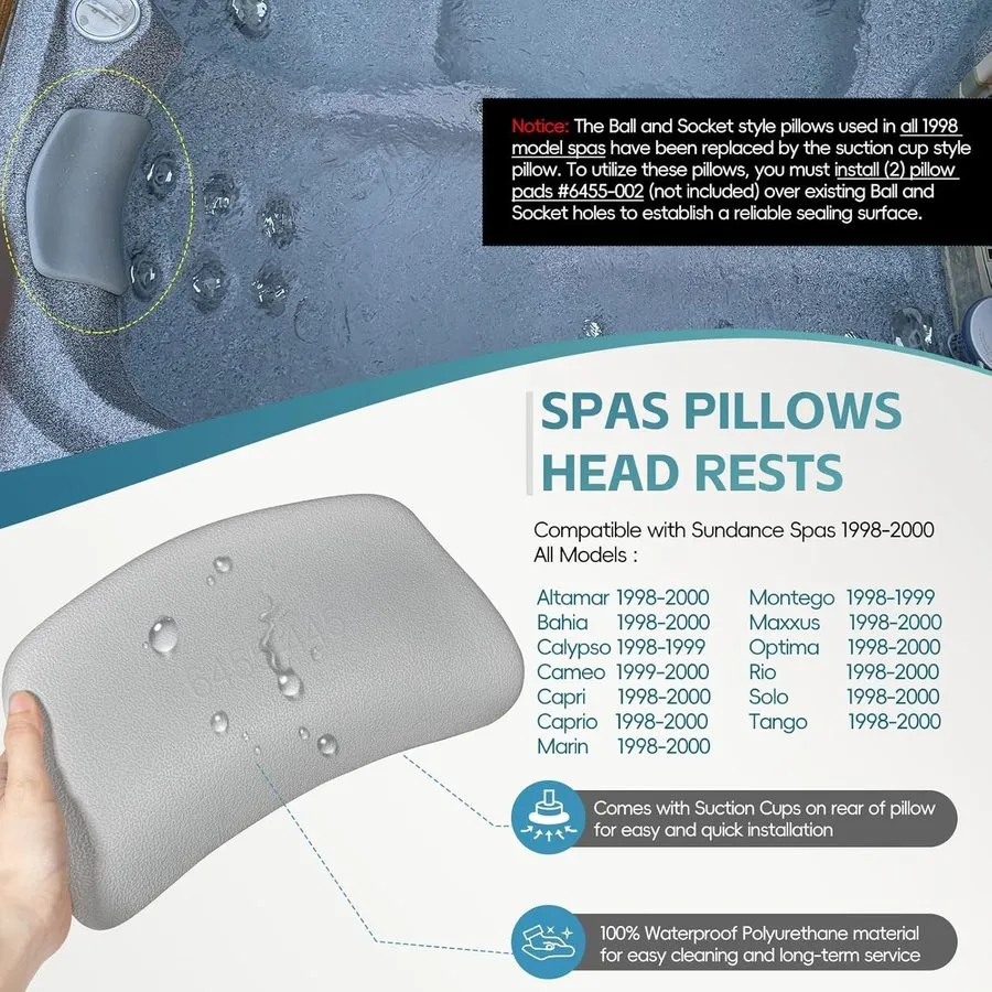 Вакуумная присоска 6455-445 Hot Tub Headrest Pillow w/Suction Cup