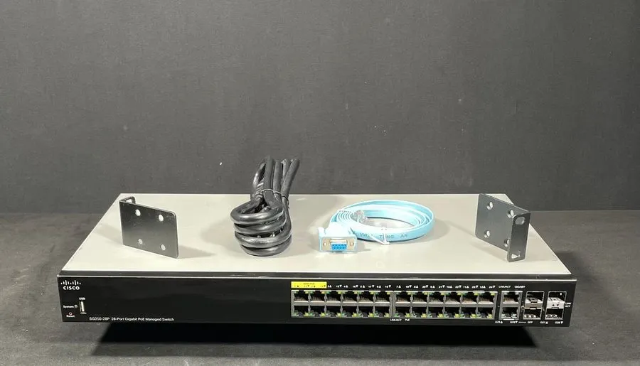 Коммутатор Cisco SG350-28P-K9 28-Port Gigabit PoE Managed Switch