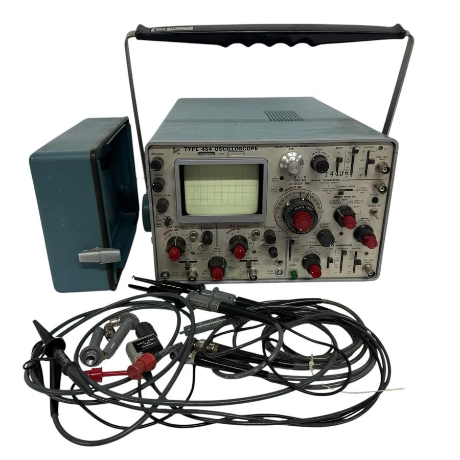 Осциллограф Tektronix type 454 oscilloscope 150MHz 2 channel parts/repair? [24-W