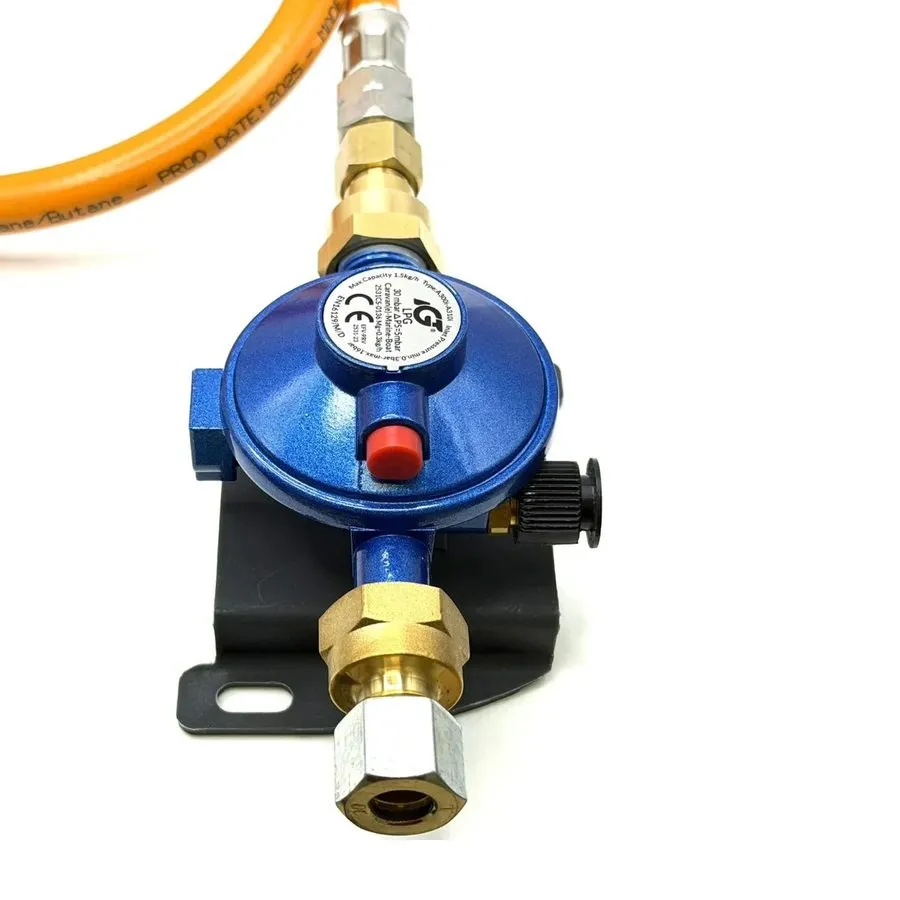 Трубопроводная арматура 30mbar LPG Pressure Regulator Bulkhead 10mm 180° — фото лота 1