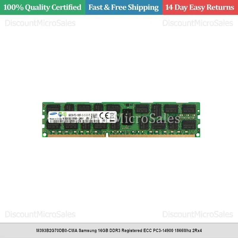 Модуль памяти Samsung 16GB 2RX4 PC3-14900R DDR3-1866 Server RAM M393B2G70DB0-CMA