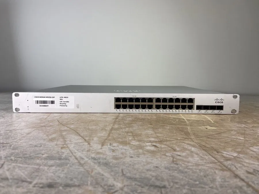 Коммутатор Cisco Meraki MS250-24P 24-Port PoE+ Layer 3 Switch 370W 10G SFP+ — фото лота 2
