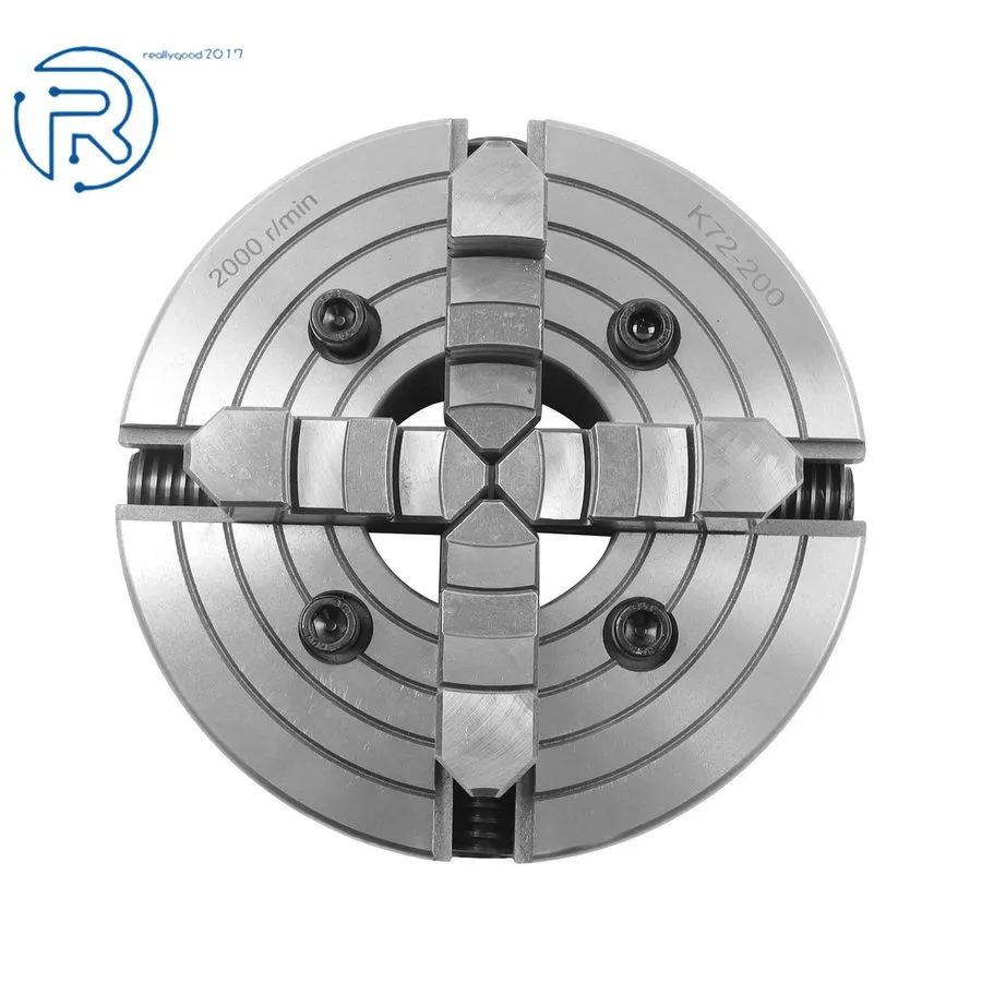 Режущий инструмент K72-200 4-Jaw Lathe Chuck 8" Alloy Steel Self-Centering Chuck — фото лота 1