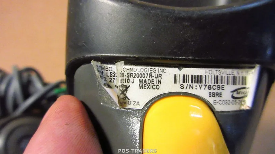 Сканер штрих-кода Symbol Motorola LS2208-SR20007R-UR Laser Barcode POS Scanner &