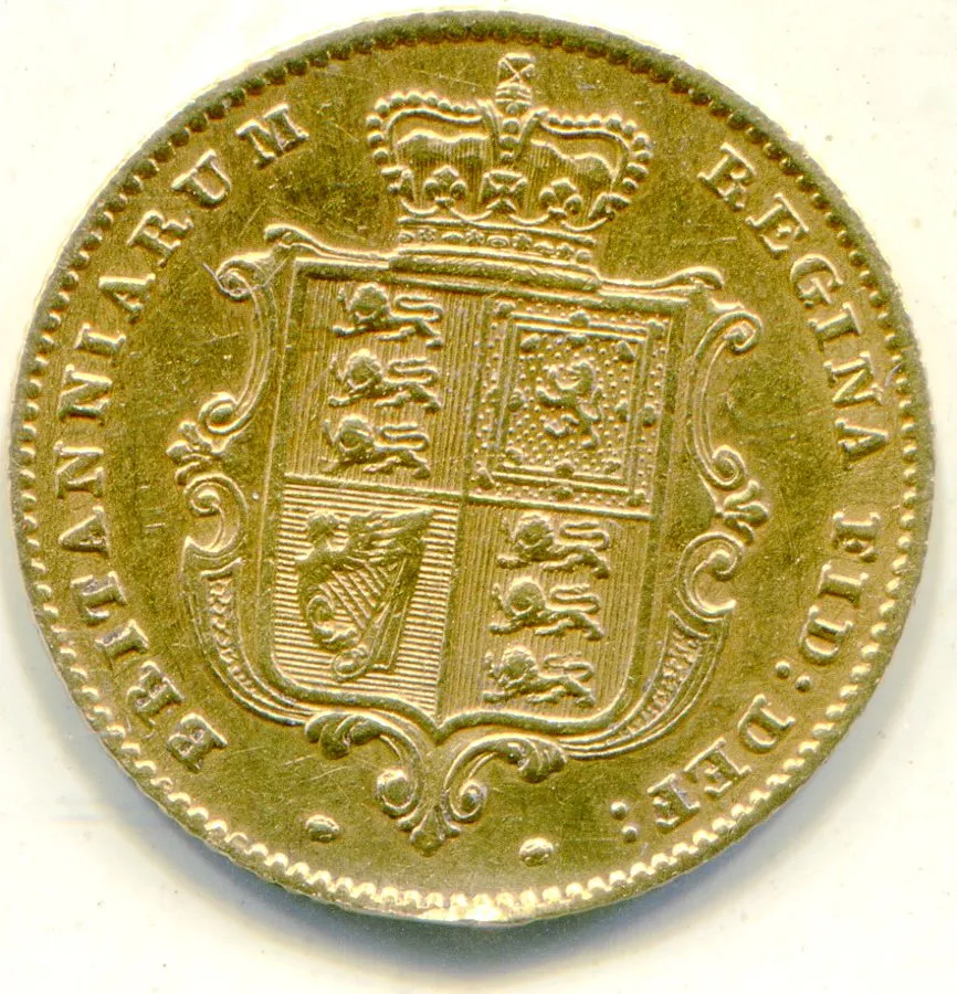 Лабораторный прибор UK Half gold sov'gn 1853 stunning coin Ex mounted KM-735 4.0 — фото лота 1