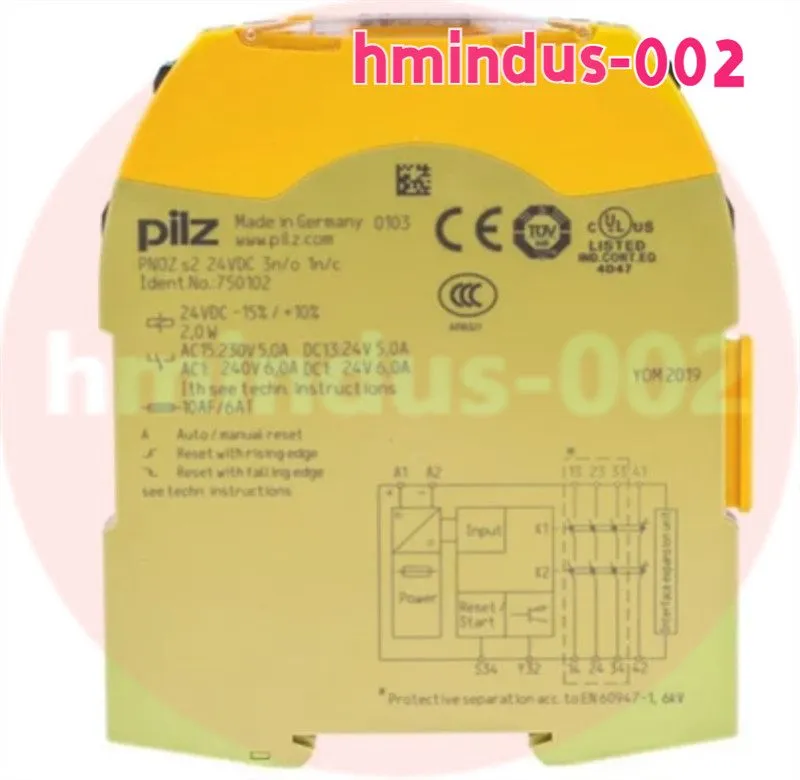 Реле безопасности Pilz 750102 PNOZ s2 C 24VDC 3n/o 1n/c safety relay