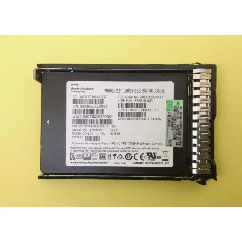 Сервер HPE/Samsung 2.5" 960GB SATA 6G G10 Server SSD Replace P19939-B21 P21082-0