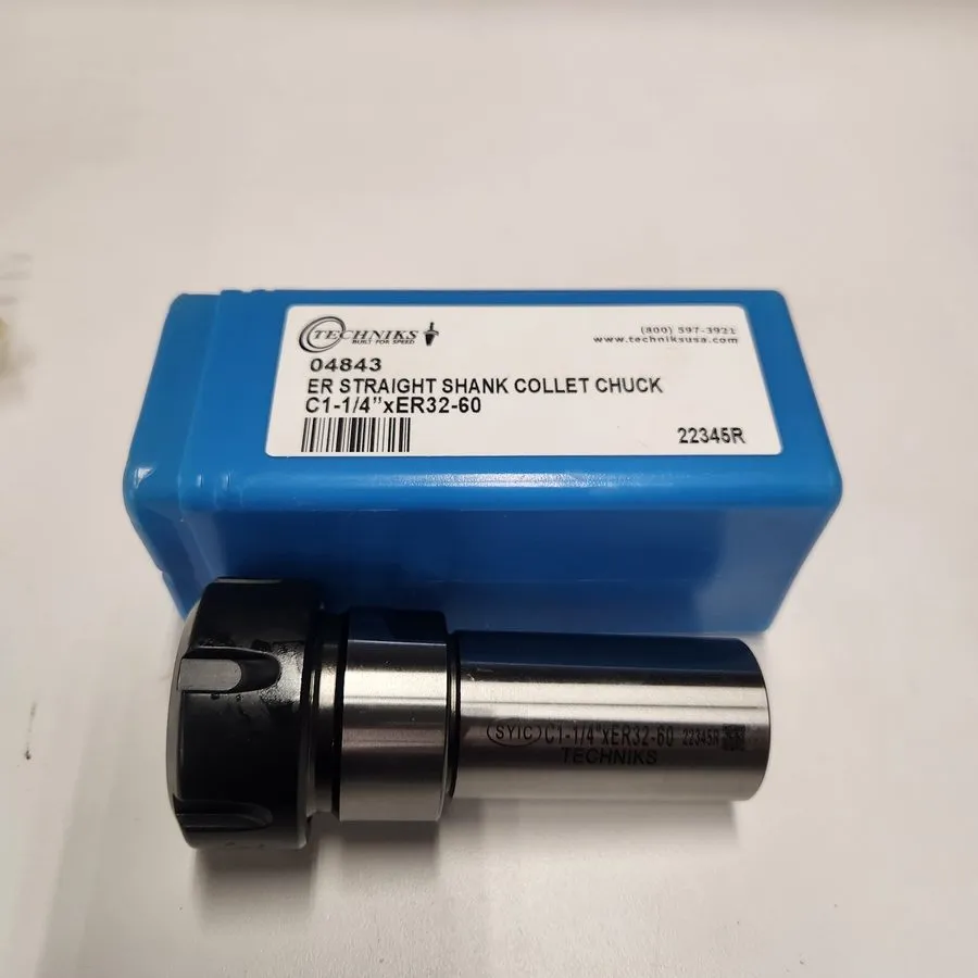 Режущий инструмент Techniks 04843 C1-1/4 x ER 32 60 Straight Shank ER Collet Chu — фото лота 1