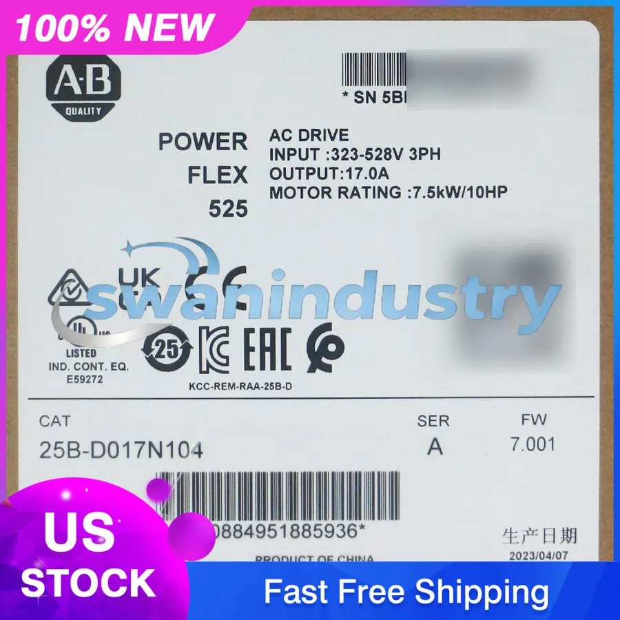 Частотный преобразователь 25B-D017N104 Allen-Bradley PowerFlex 525 7.5kW 10Hp AC