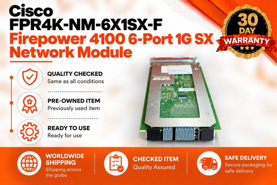Межсетевой экран Cisco FPR4K-NM-6X1SX-F Firepower 4100 6-Port 1G SX Network Modu — фото лота 1