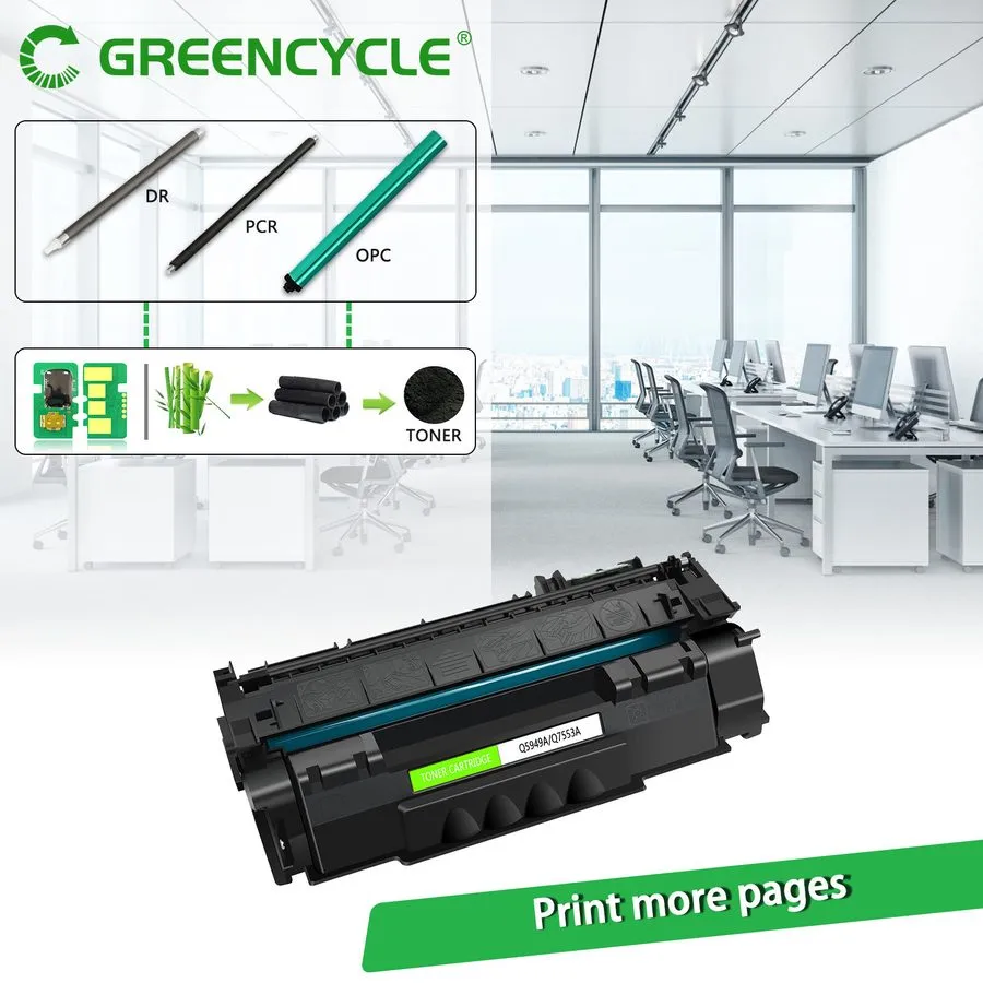 Лазерный принтер 8PK Q7553A 53A BK Laser Toner для For HP LaserJet P2014D P2014N — фото лота 2