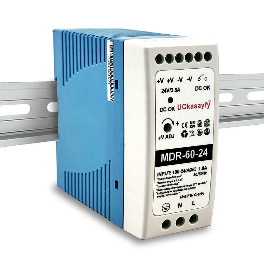 Блок питания MDR6024 24VDC DIN Rail Power Supply 60W 2.5A Dual Output 120VAC To
