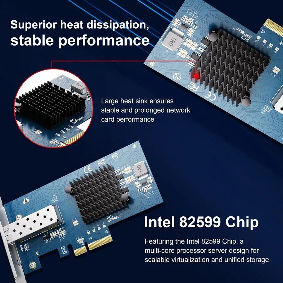 Сетевая карта 10Gb PCIe NIC Intel 82599EN SFP+ Port