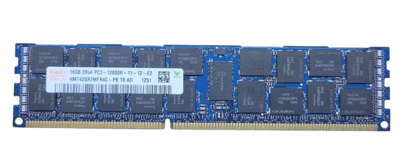 Модуль памяти 1X 16GB Hynix HMT42GR7MFR4C-PB 2Rx4 PC3-12800R DDR3 ECC REG 1.5 — фото лота 1
