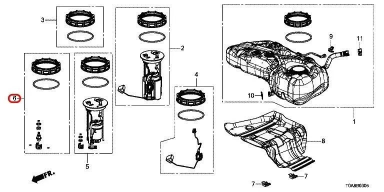 Трубопроводная арматура Honda Fuel Pressure Regulator 17052-T0C-000