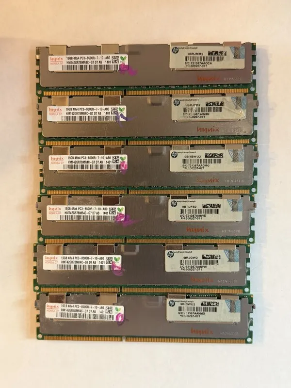 Модуль памяти HP Hynix 16GB PC3-8500R 4Rx4 DDR3 Server RAM HMT42GR7BMR4C-G7 5002