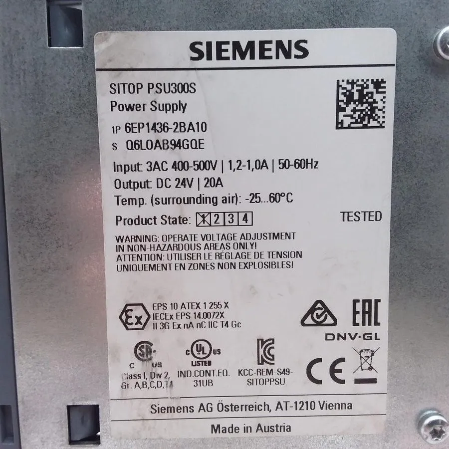 Блок питания Siemens 6EP1436-2BA10 SITOP PSU300S Stabilized Power Supply