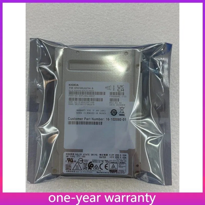 SSD-накопитель KIOXIA KPM7XRUG3T84 SDFU084JAB02T 3.84TB SAS 24Gbps SSD Solid Sta