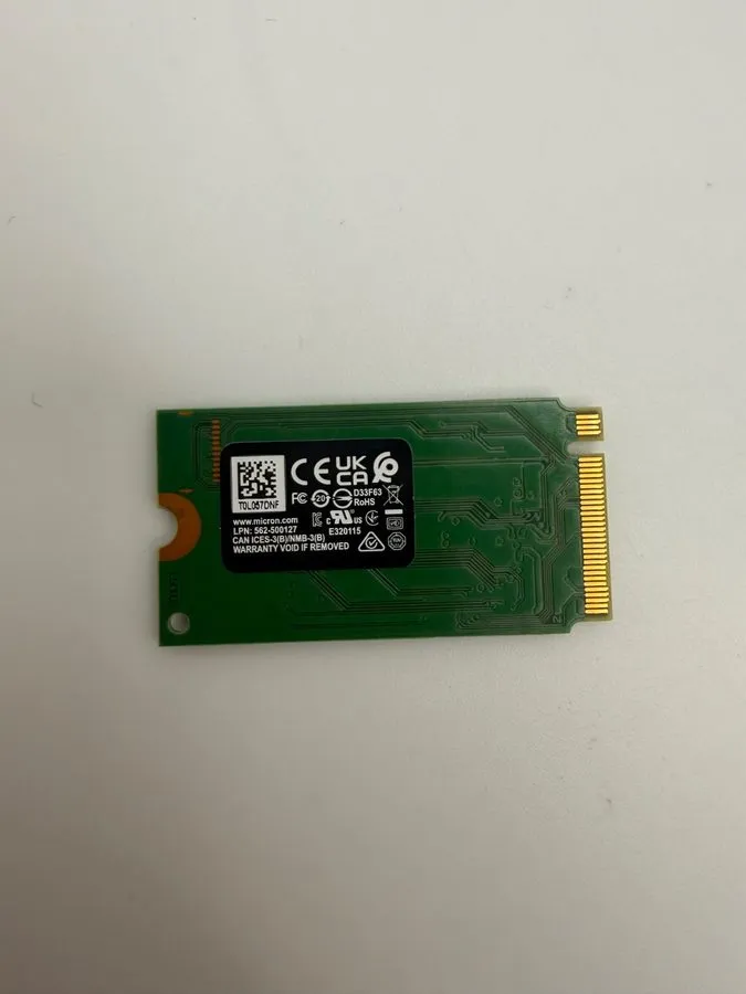 SSD-накопитель Micron 2450 512GB M.2 2242 PCIe Gen4 x4 NVMe SSD MTFDKCD512TFK 96