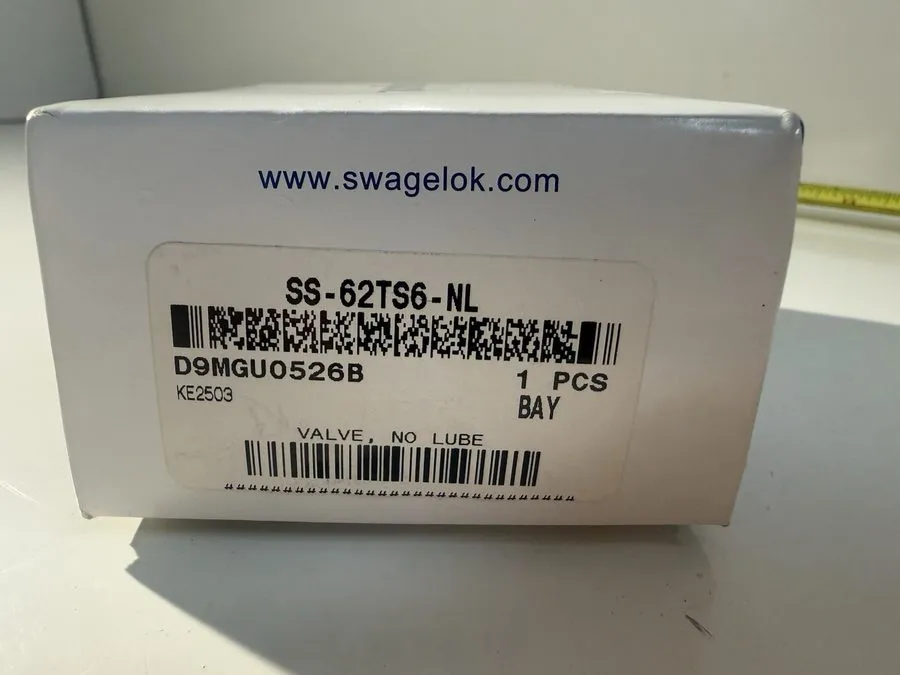 Клапан Swagelok 3/8” Ball Valve SS-62TS6-NL Stainless Steel Tube Fitting U.S.A — фото лота 2