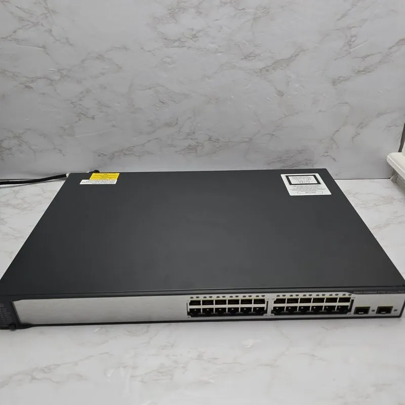 Коммутатор Cisco Catalyst WS-C3750V2-24PS-S 24 Port PoE Switch With Rackmounts — фото лота 1