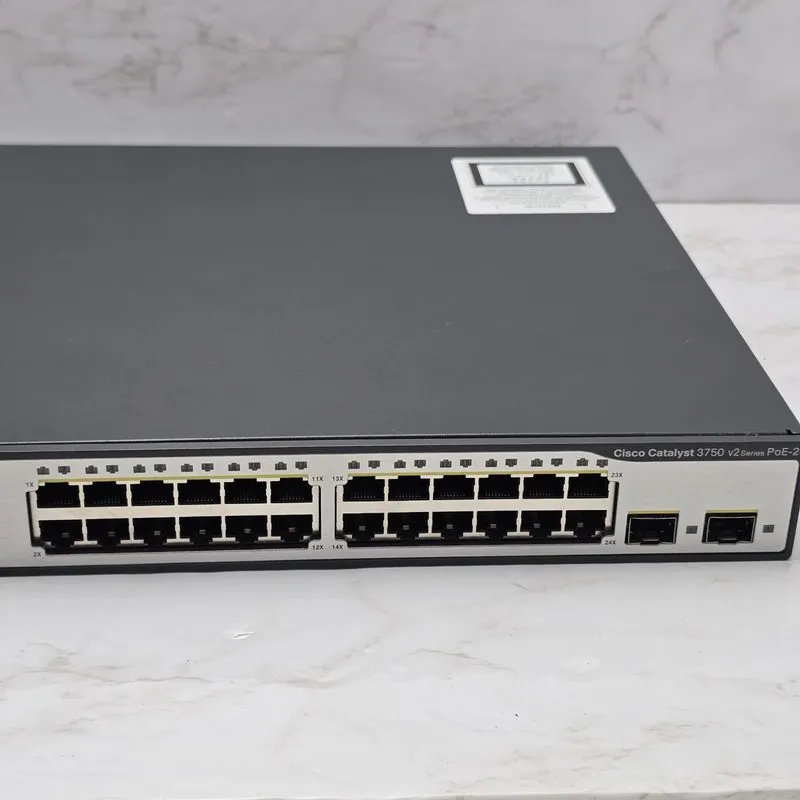 Коммутатор Cisco Catalyst WS-C3750V2-24PS-S 24 Port PoE Switch With Rackmounts — фото лота 3