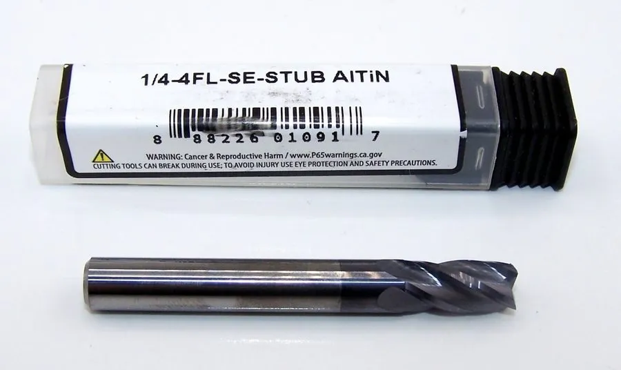 Режущий инструмент Zoro Select 203-001133 Carbide End Mill, 1/4In, 4Fl, Single — фото лота 2