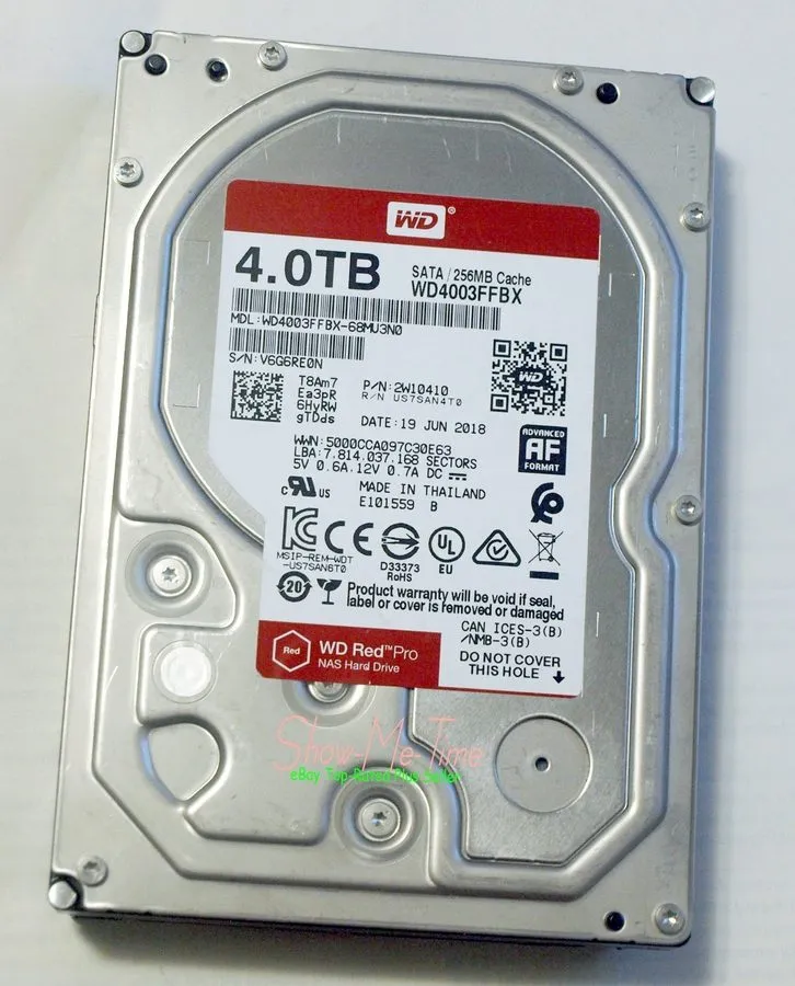 Жёсткий диск Chips Western Digital WD Red Pro NAS HDD WD4003FFBX 4TB w/ 256MB Ca
