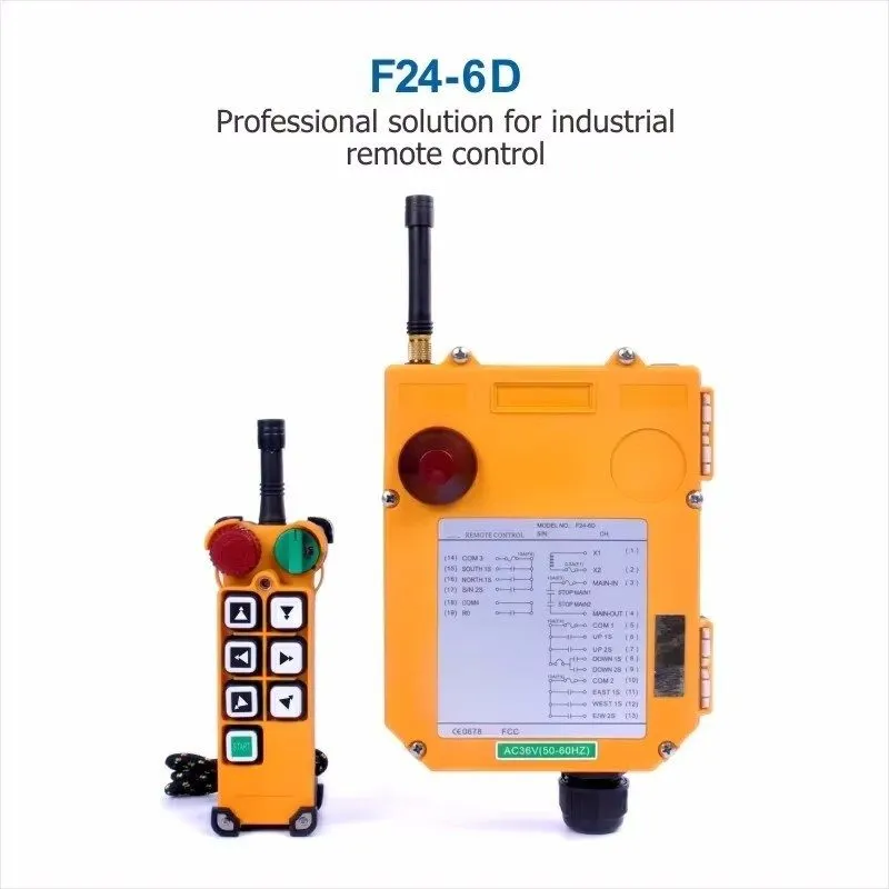 Таль Industrial Remote Control F24-6D Hoist Crane Lift Switch (2T+1R) AC/DC18~44 — фото лота 3