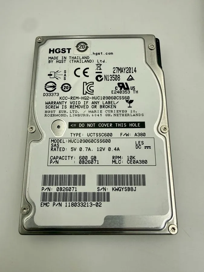 Жёсткий диск Hitachi HUC109060CSS600 600GB 10k 6Gbps 2.5" SAS Hard Disk Drive HD