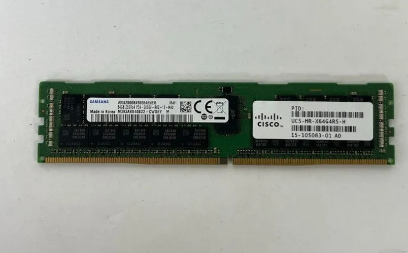 Модуль памяти Cisco UCS-MR-X64G4RS-H 64GB DDR4-2666 PC4-21300 ECC TSV-RDIMM Serv