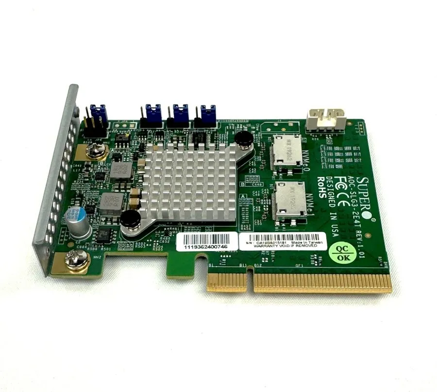 Кабель Supermicro AOC-SLG3-2E4T dual-Port Gen-3 Internal NVMe Host Bus Adapter