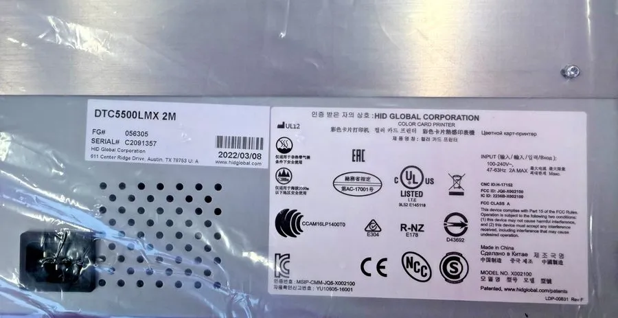 Принтер Fargo DTC5500LMX Dual Sided ID Card Printer **POWER ON /N.F.T — фото лота 2