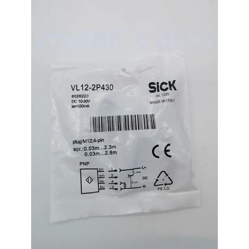 Фотоэлектрический датчик SICK VL12-2P430 6026220 Photoelectric Sensor 10-30V M12
