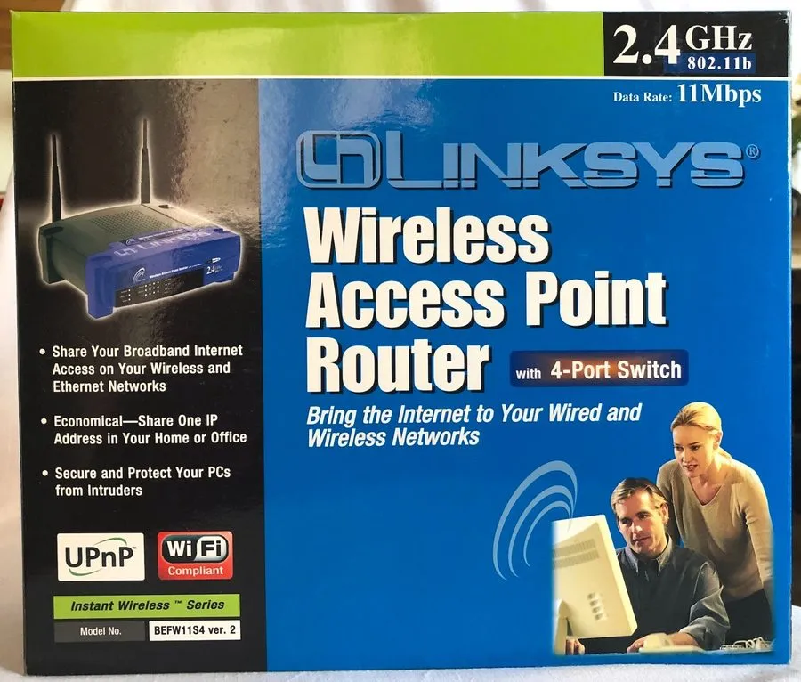 Маршрутизатор Linksys BEFW11S4 11 Mbps 4-Port 10/100 Wireless B Router