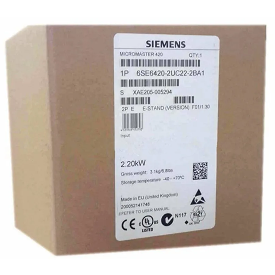 Частотный преобразователь Siemens MICROMASTER420 without filter 6SE6420-2UC22-2B
