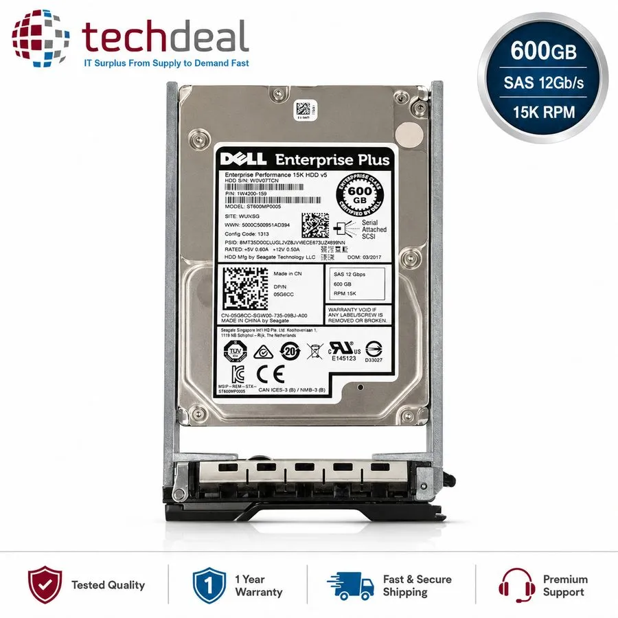 Жёсткий диск Dell Compellent 600GB 15K 2.5" SAS 12Gb/s Hard Drive HDD with Caddy