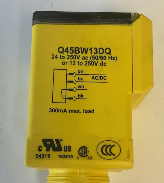 Фотоэлектрический датчик BANNER Q45BW13DQ PHOTOELECTRIC SENSOR 24-250VAC 50/60hz