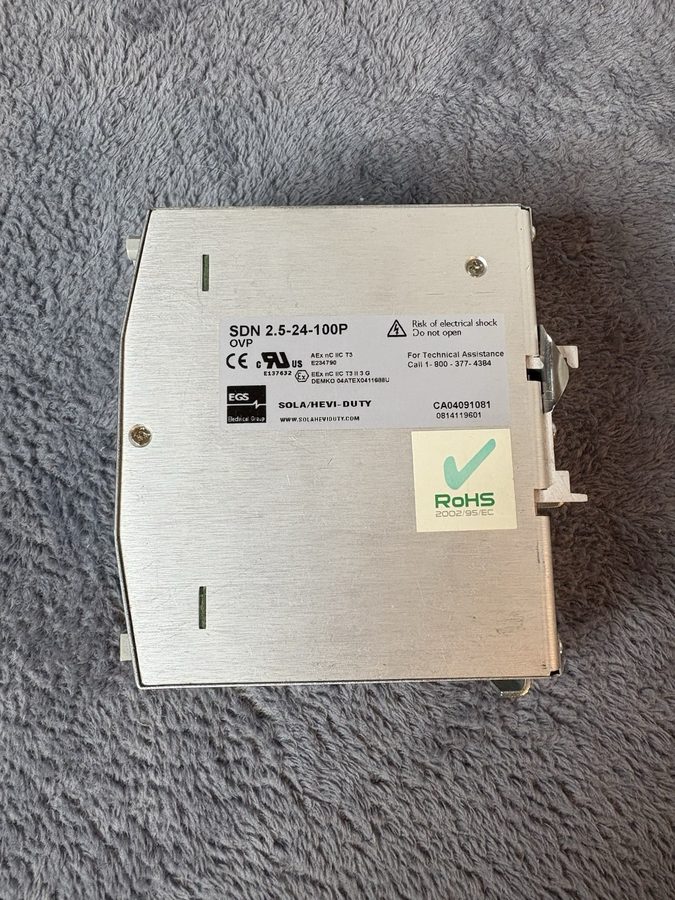 Блок питания Emerson SolaHD SDN 2.5-24-100P 24VDC 2.5A 60W DIN Rail Power Supply