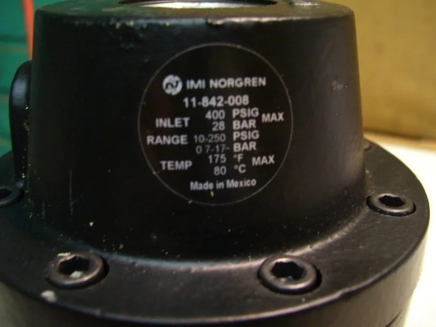 Трубопроводная арматура NORGREN 11-842-008 PNEUMATIC PILOT PRESSURE REGULATOR AI
