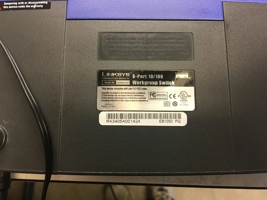 Коммутатор Linksys EtherFast 10/100 8-Port Workgroup Switch Model EZXS88W