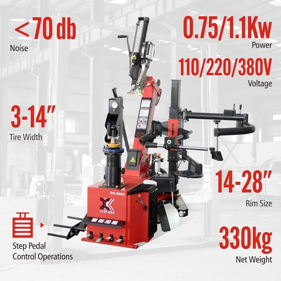 Шиномонтажный станок Dual Helper Arm Tire Changer XK‑806S &Blast Inflator+70D Wh — фото лота 4