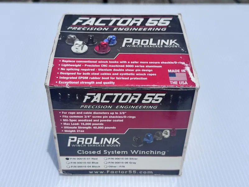 Такелажная скоба Factor 55 ProLink Winch Shackle Mount Assembly Red 00015-01